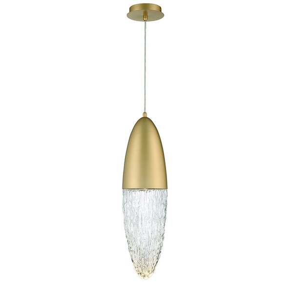 Eurofase Écrou Modern Halogen Indoor Pendant, 1-Light, Geometric, Dimmable, Gold/Glass 43857-037 - main